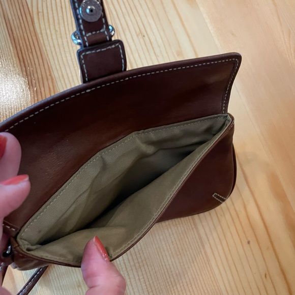 Vintage Coach Brown Leather Wristlet EUC - Picture 7 of 7